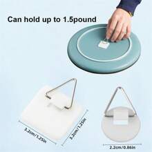 10Pcs Invisible Adhesive Plate Hanger Vertical Plate Holders For The Wall Hooks Decorative Plates Wall Holders For Display