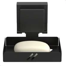 Wall-Mounted Soap Dish Soap Holder With Suction Cup Black F.Max - 黑色 - 查看 2