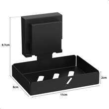 Wall-Mounted Soap Dish Soap Holder With Suction Cup Black F.Max - 黑色 - 查看 3