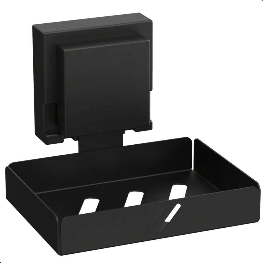 Wall-Mounted Soap Dish Soap Holder With Suction Cup Black F.Max - 黑色 - 查看 1
