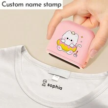 1pc Customized Stamps, Customized Names, Stamps, Waterproof Ornaments, Clothing, Printed Names, Washable And Non Fading Stamps, Customized Names, Customized Names, Gifts Halloween Gifts Waterproof, Quick Dry, Reusable, Seal, Compact, No-Iron High-Quality, Modern, Cartoon, Adorable, Cute Custom, Unique Ideal Gifts For Him Her, Boyfriend, Girlfriend, Dad, Mom, Family, Friends, Son, Daughter, School Students, Workers For Anniversaries, For Family's Day, For Birthdays Home, School, Office Graduation,Home Refresh - Multicolor - View 1