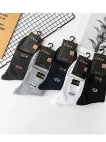 paquete de 10 pares calcetines formales para caballero calceta de vestir a media pantorrila algodon - Multicolor - Ver 7