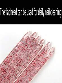 100pcs Reusable Crystal Nail Cuticle Pusher And Remover Dual-Ended Manicure Tool Nail Care - Multicolor - View 5