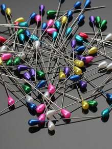 TRIXY 50Pcs/Box Long Hijab Pins, Assorted Colors For Headscarf Fixing Head Scarf Pins Scarf Buckle Women Brooch