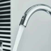 Chrome Kitchen Sink Mixer Taps 360° Swivel Spout Dual Lever Tap Stainless Steel Faucet - Silver - View 5