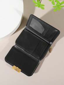 2024 New Women's Wallet Women's Short Korean Edition Multi Card Fashionable Versatile Change Bag Handheld Wallet Card Bag Wallet For Women Wallet Purse Wallet Long Wallet - Black - View 6