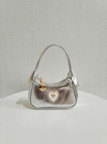 Kids Heart-Shaped Girls Mini Handbag, Holiday Gift For Little Girls, Fashionable & Elegant Princess Style Coin Purse, Mini Bag - one-size - View 10