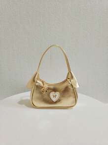 Kids Heart-Shaped Girls Mini Handbag, Holiday Gift For Little Girls, Fashionable & Elegant Princess Style Coin Purse, Mini Bag - one-size - View 11