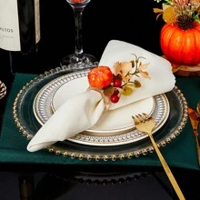 Horror Pumpkin Head Halloween Napkin Rings, Hotel Holiday Tabletop Decoration, Faux Maple Leaf Napkin Rings,Halloween Decor,Home Decor Halloween Party - Multicolor - View 12