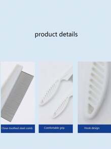 1 件/2 件宠物除蚤梳、狗猫美容刷，用于除毛和除毛 - 彩色 - 查看 9