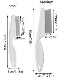 1 件/2 件宠物除蚤梳、狗猫美容刷，用于除毛和除毛 - 彩色 - 查看 2
