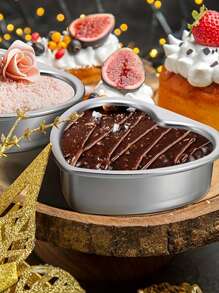 1pc/2pcs/3pcs Heart Shaped Cake Baking Mold, 4/6/8/10 Inch Removable Bottom Cake Mold For Wedding, Anniversary, Valentine's Day, Sponge Cake, Durable And Heat-Resistant, Easy To Clean