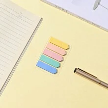 1 Snap In Fluorescent Color Transparent Sticky Note Arrow PET Sticky Note Combination Ins Morandi Index Stickers N Times Stickers Transparent PET Sticky Notes For Reading Marking And Office Information - Easy To Use And Reusable Adhesive - Multicolor - View 10