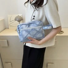 Un sac de maquillage portable haute gamme de grande capacité, sac de rangement imperméable pour cosmétiques
