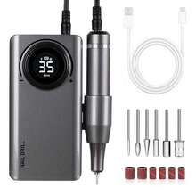 Professional Electric Nail Drill Machine For Acrylic Nails Professional Kit 35000RPM Portable Electric Nail File Drill Machine For Gel Acrylic Nails Filer Set