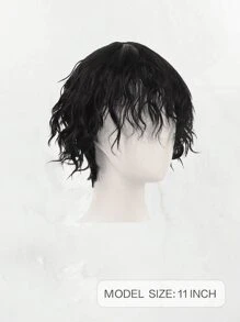 Man Wig ,Fashionable And Breathable Manga Short Hair, Cosplay Wigs For Both Boys And Girls Fireworks Hot Curly Hair Synthetic Fiber - Multicolor - View 6