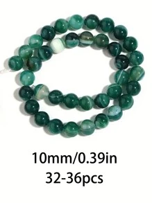 6/8/10 毫米绿色条纹玛瑙珠 - 非常适合制作独特的珠宝饰品，非常适合 DIY 珠宝制作项目，可用于制作项链和手链的多功能珠子 - 适用于珠宝制作配件的高品质珠子 - 綠色條紋瑪瑙 - 查看 8