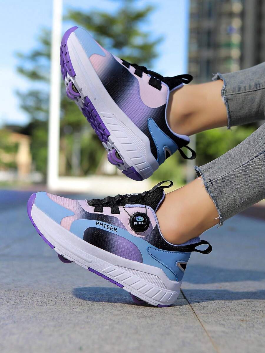 Roller Shoes With Wheels For Students, Teens 4Wheel Skate Sneakers