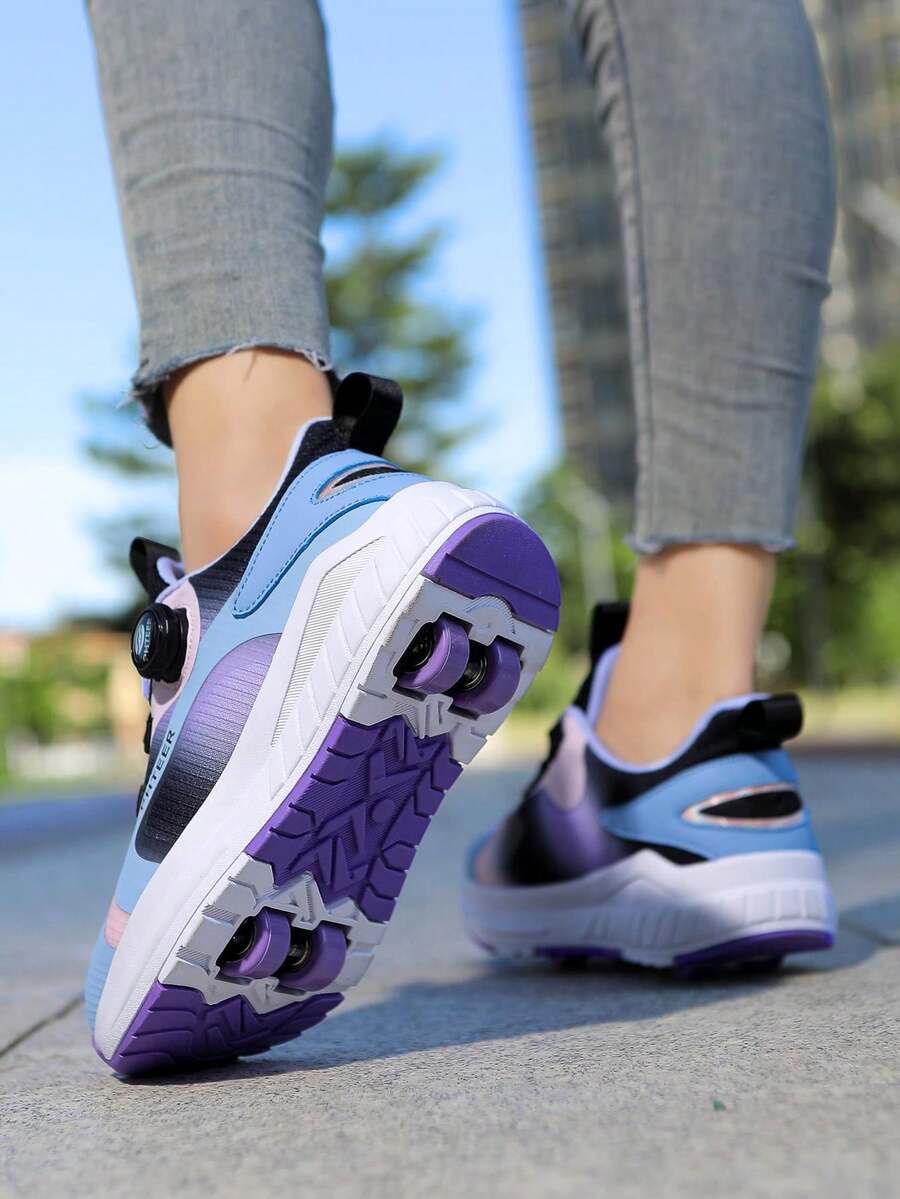 Roller Shoes With Wheels For Students, Teens 4Wheel Skate Sneakers