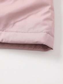 1pc Women Casual Minimalist Versatile Mid-Length Jacket, Removable Hood, Solid Color, Outdoor Thermal Lined, Cinched Waist, Winter,Fleece,Skiing