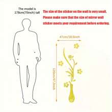 1 套创意 3D 花瓶壁画壁纸，花卉藤蔓装饰墙贴，适用于客厅、卧室、沙发、电视背景 - 彩色 - 查看 16