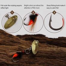 For Bass And Trout  Fishing Lures With Spinning Blades, Bionic Fly Fishing Lures With Hooks - Multicolor - View 8