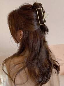 3pcs Large Premium Metal Claw Clips, Stylish All-Match Hair Accessories Hair Claw - Silver - View 4