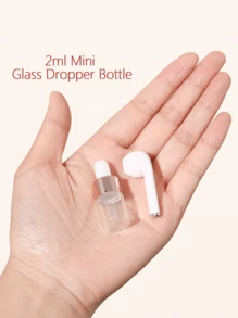 10pcs/Set 2ml Mini Rose Gold Cap Glass Dropper Bottle Set For Essential Oils, Etc., Living Room Home Bedroom Bathroom House Decor, Travel Stuff, Wedding, Party, Birthday, Gifts For Men Mom Dad Friends, New Years, Accessories, Funny Gift, Portable Accessories Storage - Rose Gold - View 3