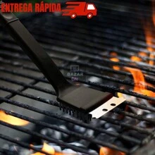 Kit 4 Barbecue Grill Brushes With Spatula Scraper Steel Bristles Quality Grill Cleaner - 彩色 - 查看 4