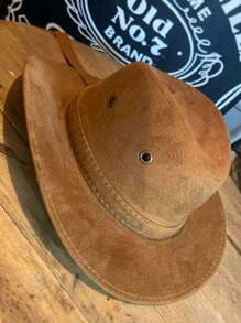 Chapéu Country Caramelo de Camurça Emborrachado Rodeio Vaquejada