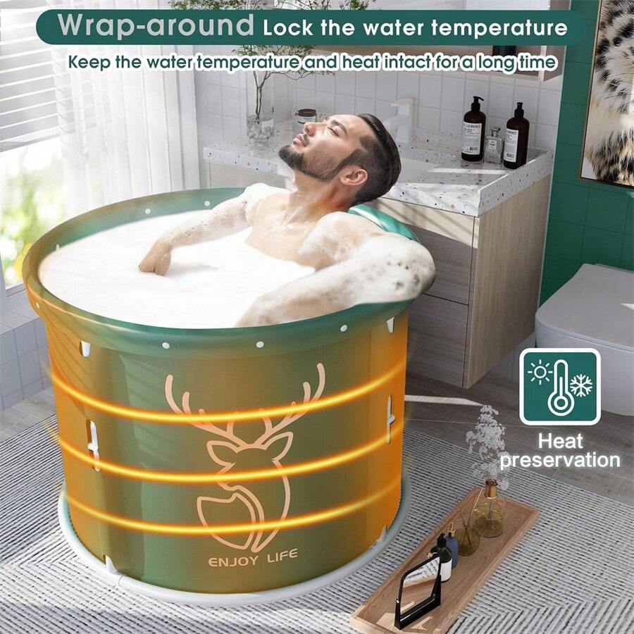 Portable Foldable Bathtub For Adults, Soaking Bathtub For Cold Water