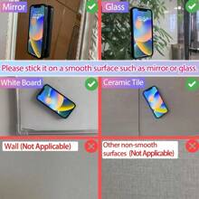 Back To School Apple 1pc 3D Suction Cup Airbag Transparent Phone Case Compatible With Iphone 15 14 13 12 Pro Max 11 Stylish Aesthetic Shockproof Soft Back Holder Cover