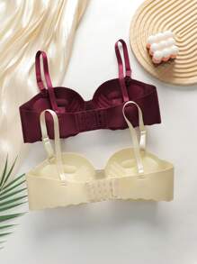 3PCS Seamless Bra Push Up Bra(Suitable For Small Breasts) - Multicolor - View 5