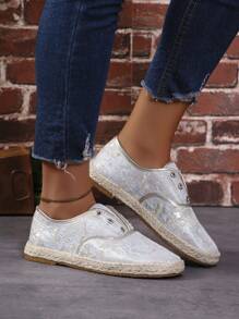 Women's Casual Canvas Slip-On Shoes, Fashionable And Wear-Resistant, Suitable For Spring And Autumn