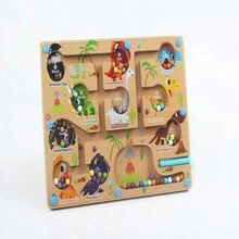 2024最新恐龙木制磁性颜色分类板适用于儿童早期发展、益智玩具、培养儿童耐心和技能、适合3岁及以上儿童、学校和家庭聚会玩具 - 彩色 - 查看 7
