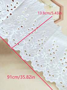 1 yarda Tela con bordado calado de encaje para prendas de vestir, textiles para el hogar y decoración