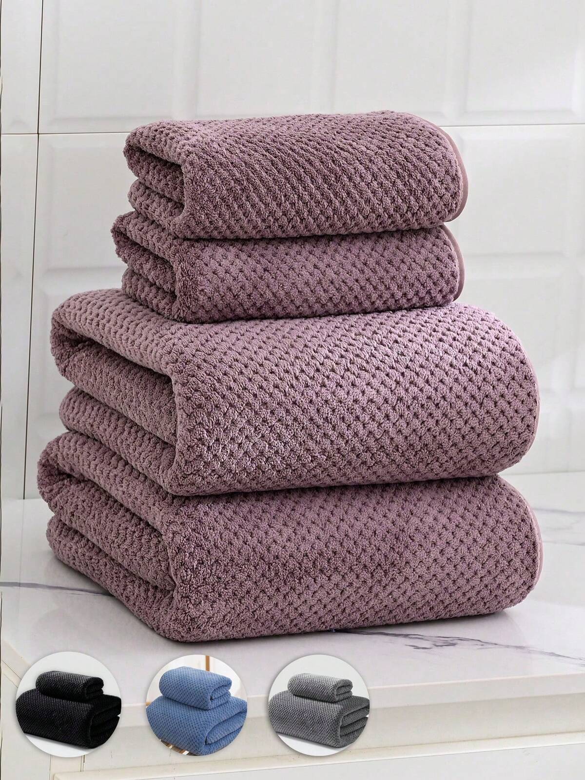 1 pièce Serviette de cheveux/serviette de main en polaire de corail, motif ananas, douce, absorbante et séchage rapide (légère), convient pour les adultes et les couples, usage domestique, pour se laver le visage/le corps, sécher les cheveux, pour hommes et femmes
