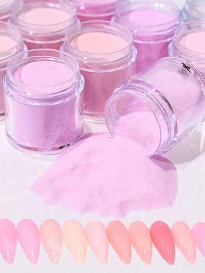 10g/Jar Y2K Pink Acrylic Powder 12 Colors Professional Carving Crystal Powder For Nail Art Extension & Sculpting Without Lamp Curingacrylic Press On Nails