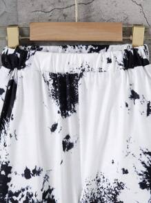 2 件装年轻男孩休闲熊印花长袖衬衫和长裤套装，秋季 - 彩色 - 查看 7