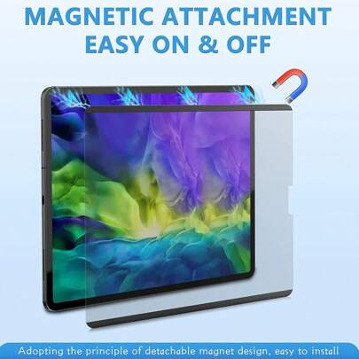 Magnetischer Papierfilm Bildschirmschutz kompatibel mit iPad Pro 11 Zoll (2022/2021/2020/2018), iPad Air 5. / 4. Generation (10,9", 2022/2020), Air6 2024, Papierfilm iPad (10,2-Zoll, 2021/2020/2019 Modell, 9./8./7. Generation) Matte PET-Folie zum Zeichnen blendfreie, Apple Pencil kompatibel, iPad Pro 12,9, Air12,9 2024 iPad 10 2022, iPad 9,7 Zoll Geschenk für Geburtstag, Familie, Freunde Pad Bildschirmschutz, Pad Zubehör wasserdicht stoßfest kratzfest, Anti-Fingerabdruck Vollabdeckung