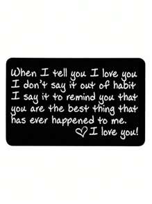 Aluminum Alloy Engraved Wallet Card Decoration Gift For Boyfriend Husband, In Case You Need A Little Reminder I Love You Wallet Insert Card Wedding Valentine's Day Birthday Gift Back To School Gifts - Multicolor - View 14