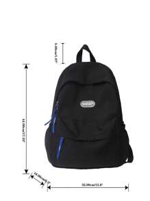 Fashion Solid Color Backpack Wholesale, Stylish Korean Version Casual Bookbag For College Girls, Large Capacity Backpack