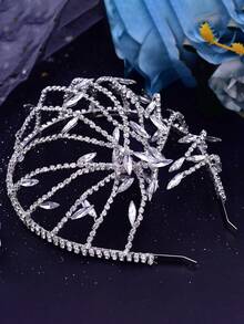 1 chiếc băng đô cô dâu đính đá thủ công, phụ kiện tóc dự tiệc cưới cho phụ nữ, đồ trang sức tóc thời trang cho các sự kiện kỷ niệm - A - Xem 7