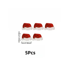 5/10pcs, Christmas Hat Wine Glass Decoration Card Party Tableware Party Supplies Christmas Hat, Wine Glass Card, Christmas Red Wine Glass, Champagne Glass Card, Holiday Decoration Card Suitable For Christmas Party Decoration,Christmas