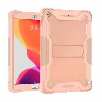 Apple Baby Pink 1pc Champagne Gold Transformer Robot Armor Tablet PC Protective Case, Compatible With IPad (Some Models With Pen Slot)