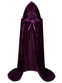 1 pieza Capa con capucha unisex para fiestas y actuaciones, con tela, ideal para varios festivales, disfraz de Halloween, diablo, vampiro, disfraz, accesorios de disfraz de festival, capa negra de Navidad