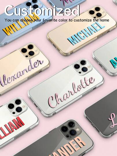 1 Funda de teléfono personalizada con nombre, Funda de teléfono personalizada con diseño de nombre, Funda de teléfono personalizada, Funda de teléfono personalizada con imagen, Funda de teléfono personalizada, Regalo de aniversario, Regalo del Día de San Valentín, Regalo de cumpleaños, Regalo de boda, Regalo del Día de la Madre, Regalo del Día del Padre, Regalo para mejor amigo, Regalo para mamá/papá, Regalo para novio, Compatible con 11/12/13/14/15promax, Galaxy A04/A13/A14/ A34/A52/A53/A54/A55/S23/24ultra Series, Fundas de teléfono personalizadas, Otoño elegante
