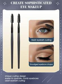 7PCSEye Black Stick Mascara Brush Is Suitable For Eyebrow And Eyelash Extender, Which Can Be Used Repeatedly