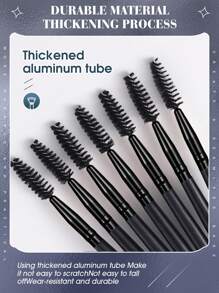 7PCSEye Black Stick Mascara Brush Is Suitable For Eyebrow And Eyelash Extender, Which Can Be Used Repeatedly