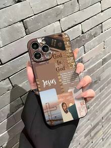 基督教手机壳彩色字母印花防震加厚软手机壳保护套兼容 iPhone 15/15 Pro Max、14/14 Pro Max、13/13 Pro Max、12 Pro Max、XR/7/8、XS/XR/7/8P、13/14/11/12P，兼容三星 Galaxy A13/A22/A21S/A51/A52/S22 Ultra、Redmi 10/Note 11 4G/11 Lite、A14/A23/S23 Ultra/S24 等。 - 彩色 - 查看 5